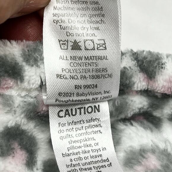 Hudson Baby HB Pink Gray Cheetah Lovey Security Blanket Leopard Print Spots Soft - Picture 5 of 7